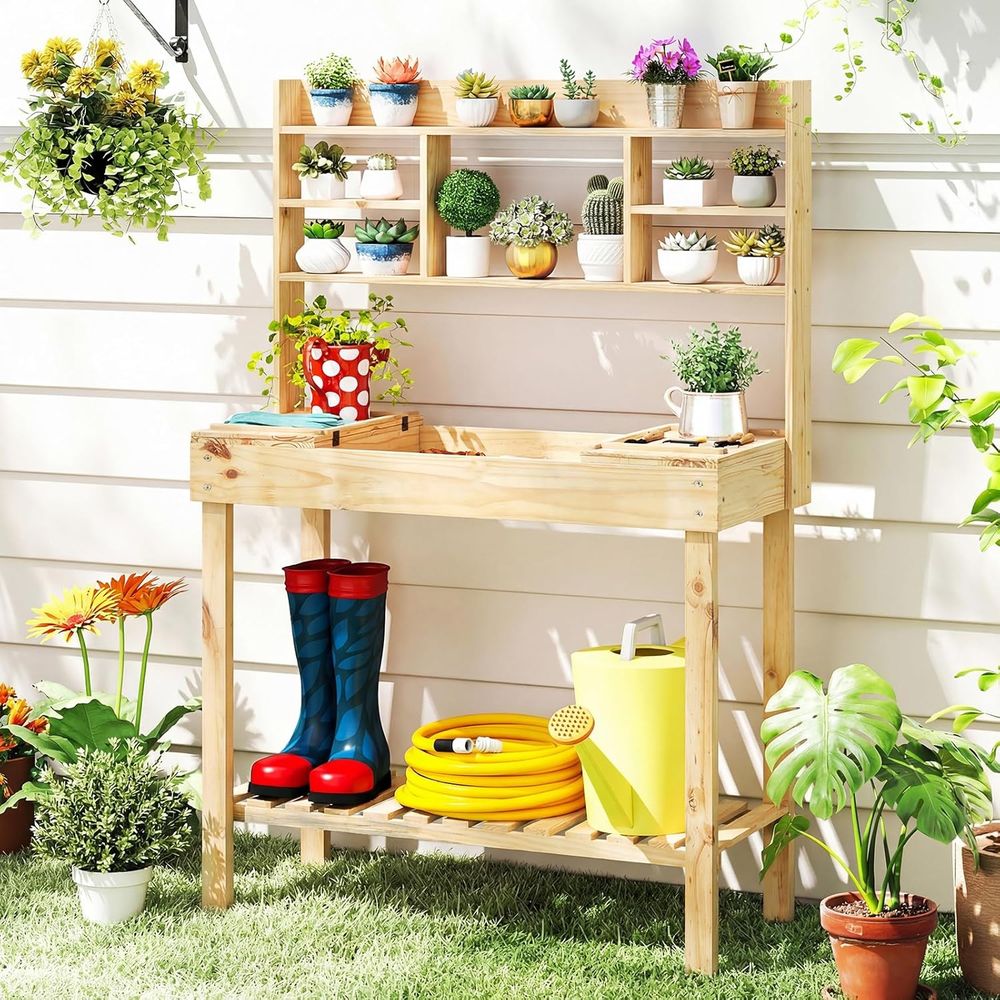 Woodworking Bench - Mesa de Jardinagem, Bancada de Trabalho
