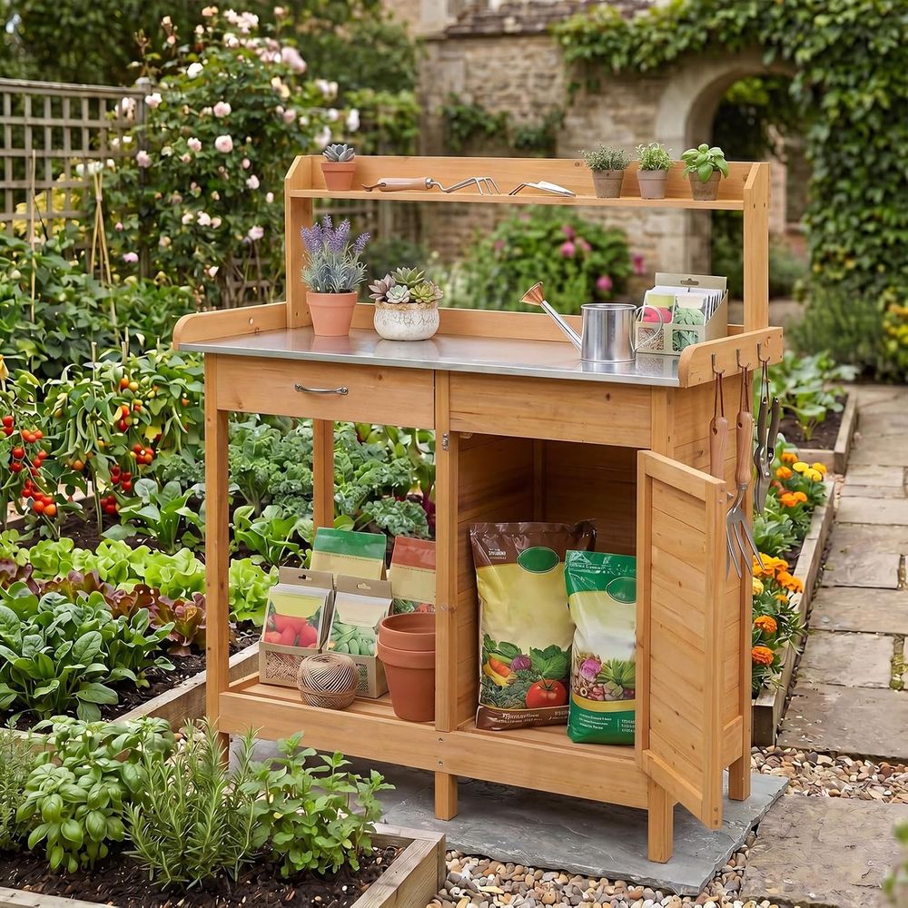 Mesa de Jardinagem Externa de  - Woodworking Bench avaliação e preço